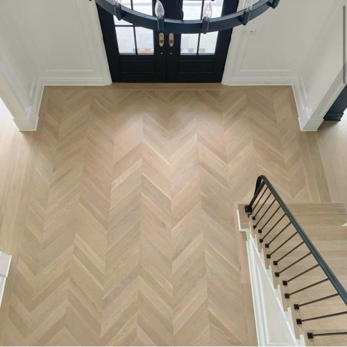 SÀN GỖ SỒI CHEVRON 